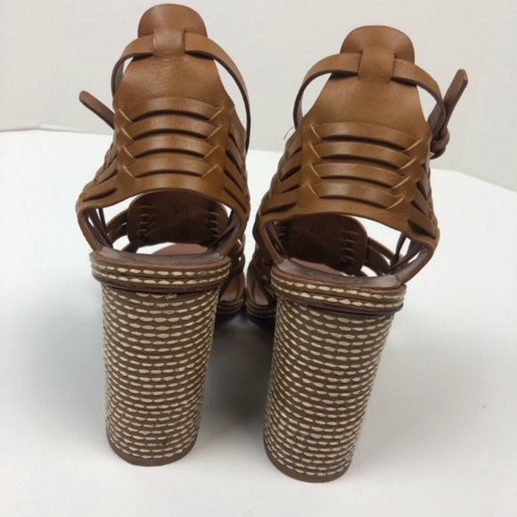 Tory Burch Pecha Woven Block Heel Sandals - Picture 5 of 8